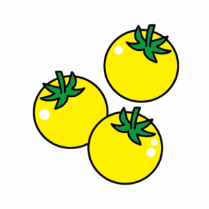黄色いミニトマトのカラーイラスト