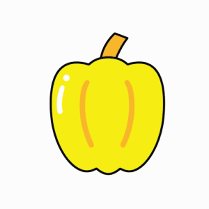 黄色いパプリカのカラーイラスト