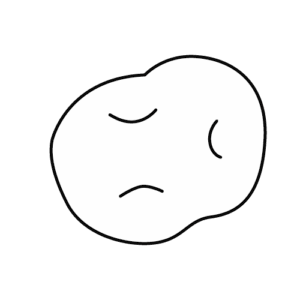 じゃがいものモノクロイラスト