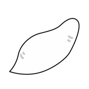 さつまいものモノクロイラスト