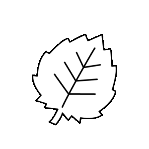 しそのモノクロイラスト