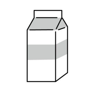 牛乳のモノクロイラスト