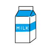 牛乳パックのカラーイラスト