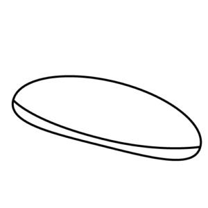 コッペパンのモノクロイラスト