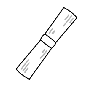 乾燥パスタのモノクロイラスト