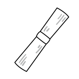 そばのモノクロイラスト