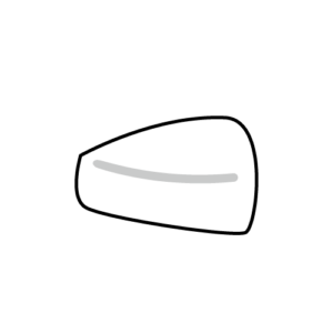 チーズのモノクロイラスト