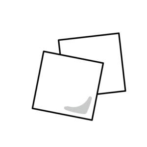 スライスチーズのモノクロイラスト