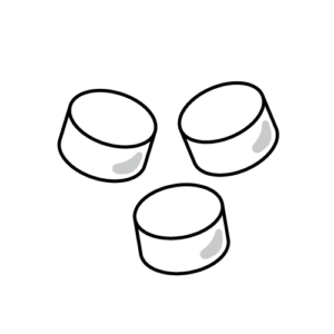 チーズのモノクロイラスト