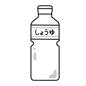 醤油のモノクロイラスト