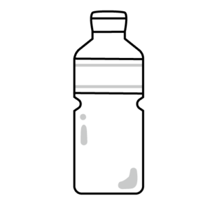 料理酒のモノクロイラスト