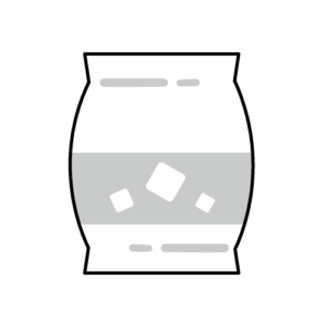 砂糖のモノクロイラスト