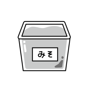 みそのモノクロイラスト
