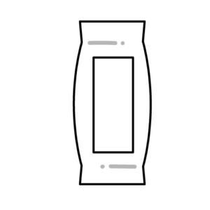 片栗粉のモノクロイラスト