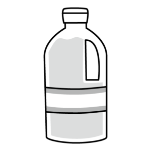 サラダ油のモノクロイラスト