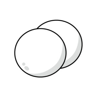 ハムのモノクロイラスト