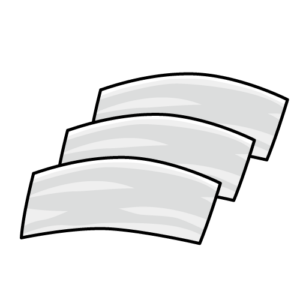 ベーコンのモノクロイラスト