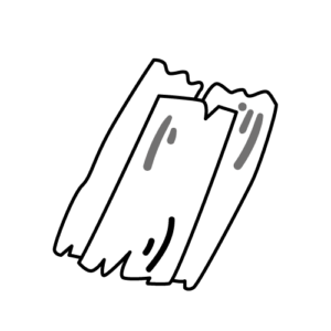 昆布のモノクロイラスト