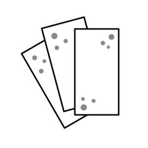 のりのモノクロイラスト