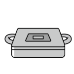 ごはんを入れる食缶のカラーイラスト