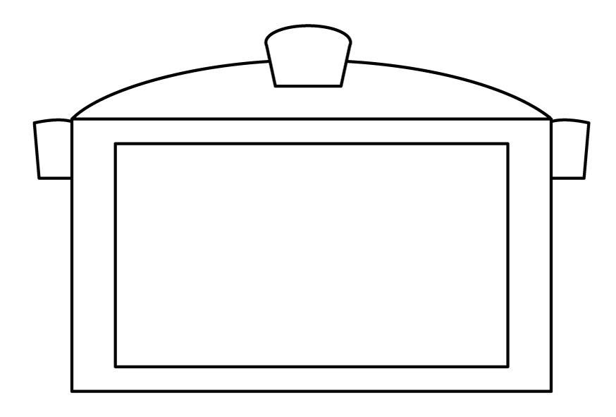 鍋のカード(モノクロ)