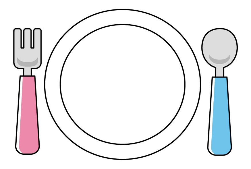 お皿のカード1(カラー)