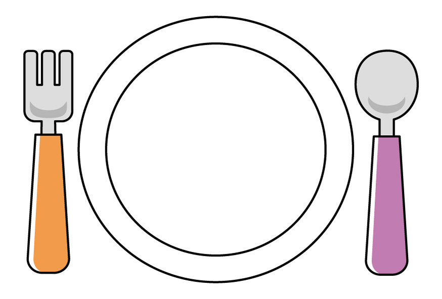 お皿のカード3(カラー)