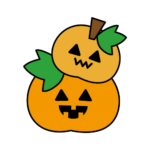 かぼちゃのお化けのカラーイラスト