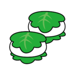 柏餅のカラーイラスト