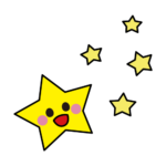 かわいい星のカラーイラスト