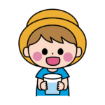 水を持ったこどものカラーイラスト