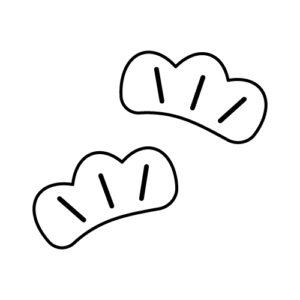 かわいい松のモノクロイラスト