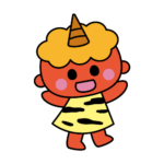 かわいい赤鬼のカラーイラスト