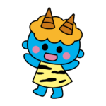 かわいい青鬼のカラーイラスト