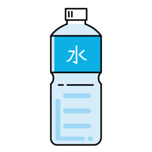 ペットボトルの水のカラーイラスト