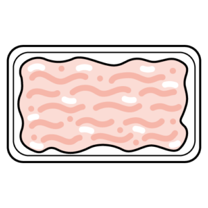 鶏ひき肉のカラーイラスト