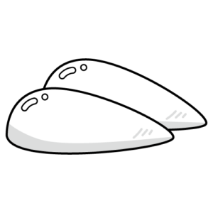 鶏ささみのモノクロイラスト