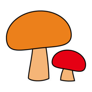 きのこのカラーイラスト