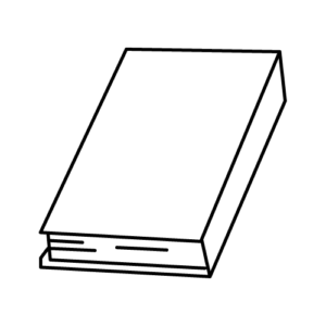 本のモノクロイラスト