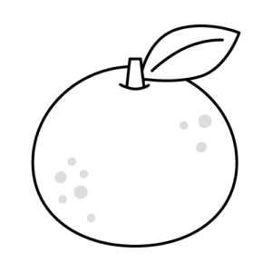 ゆずのモノクロイラスト