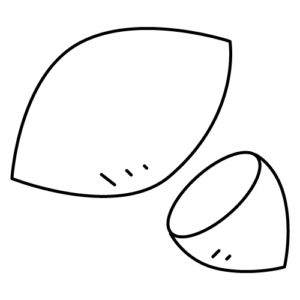 さつまいものモノクロイラスト